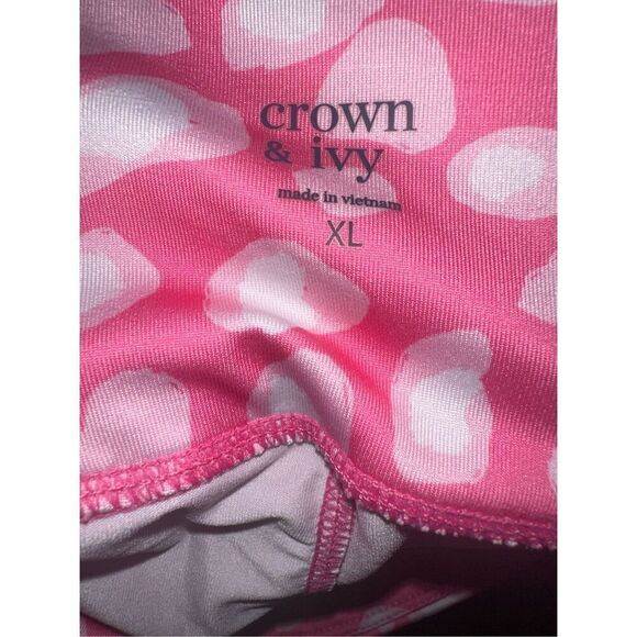 Crown & Ivy Pull-On Leggings Plus Size XL Pink Animal Print - Picture 4 of 4